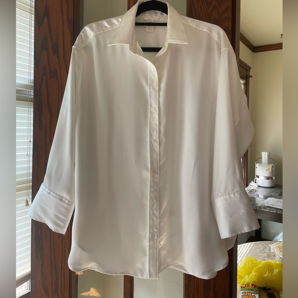 Oversized H&M silk blouse
